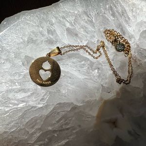 Hija de tu Madre Gold Cutout Medallion Necklace